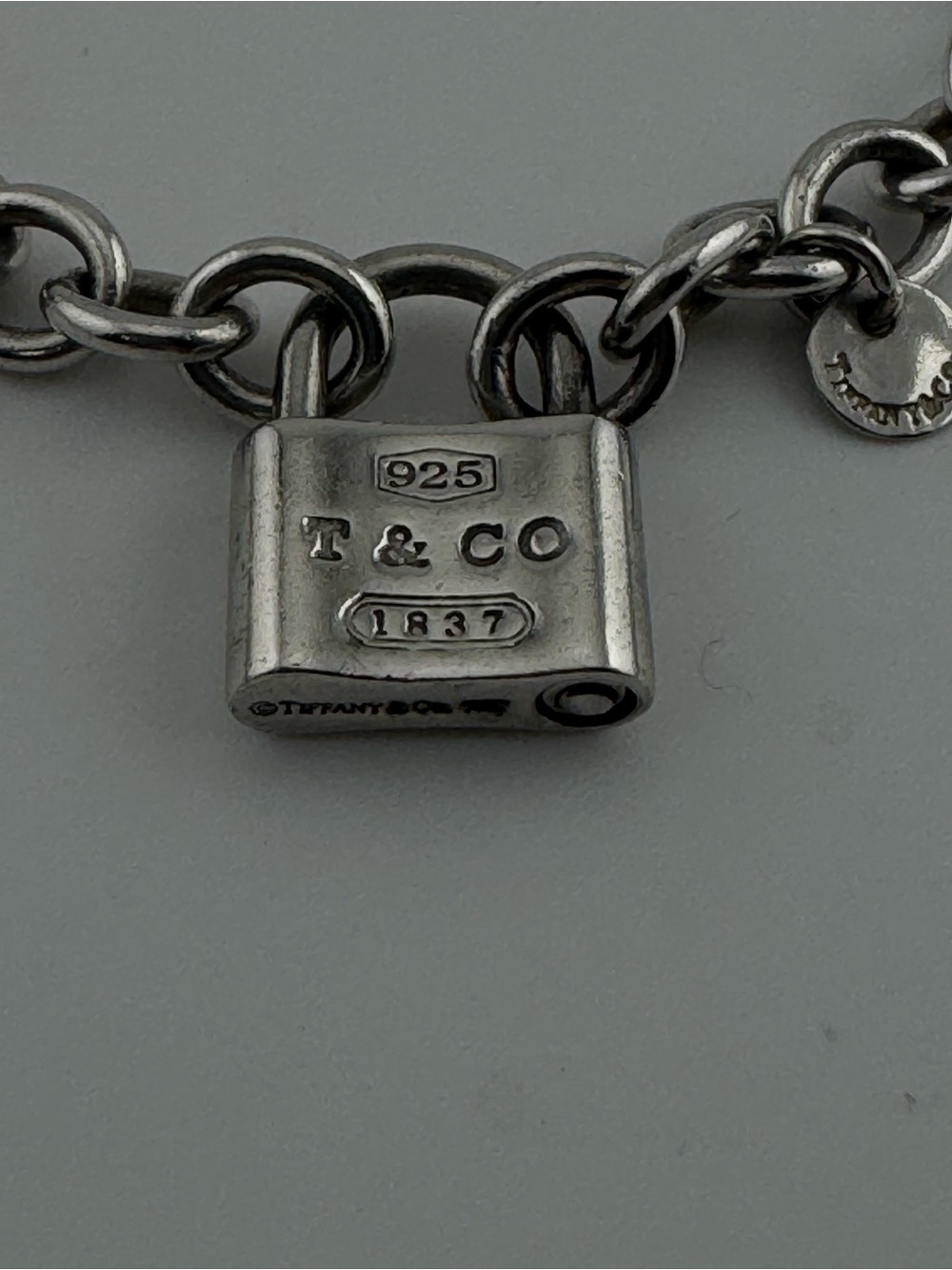 Tiffany and Company 1837 Padlock Charm Bracelet Sterling Silver - Picture 3 of 7